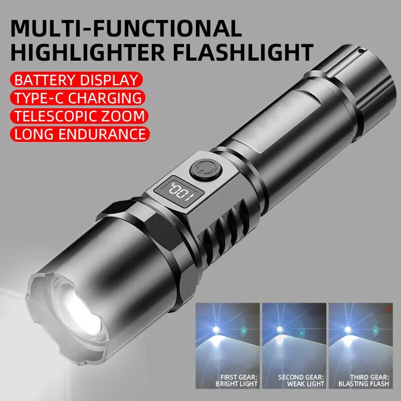 Outdoor Power Reno - XHP100 lanterna LED retrátil recarregável, alta
