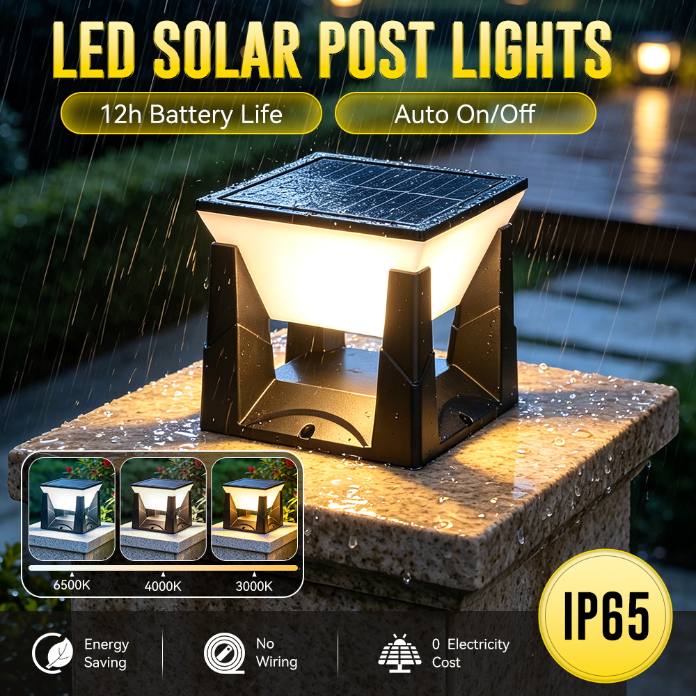 Outdoor Power Post - Luz Solar de Poste em 3