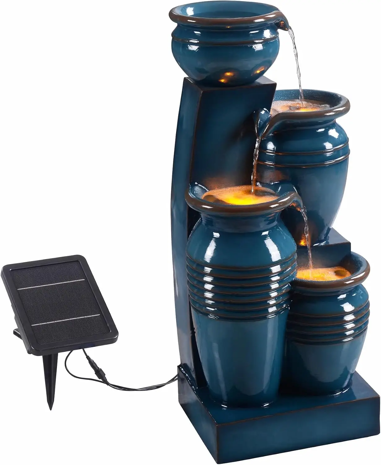 Outdoor Power Source - Fonte de Água Solar em Cascata