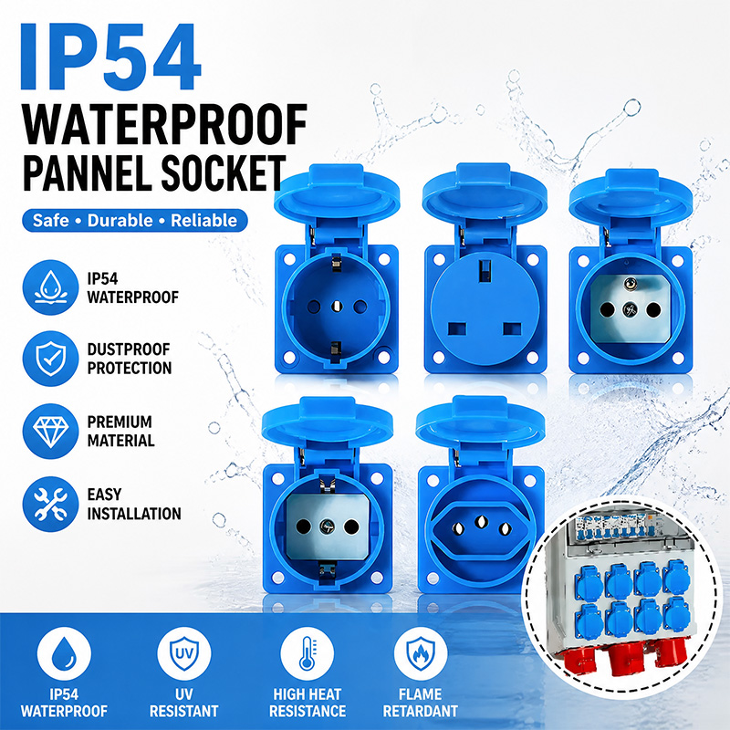 Outdoor Power Outlet Weatherproof - Tomada de Painel Industrial à Prova
