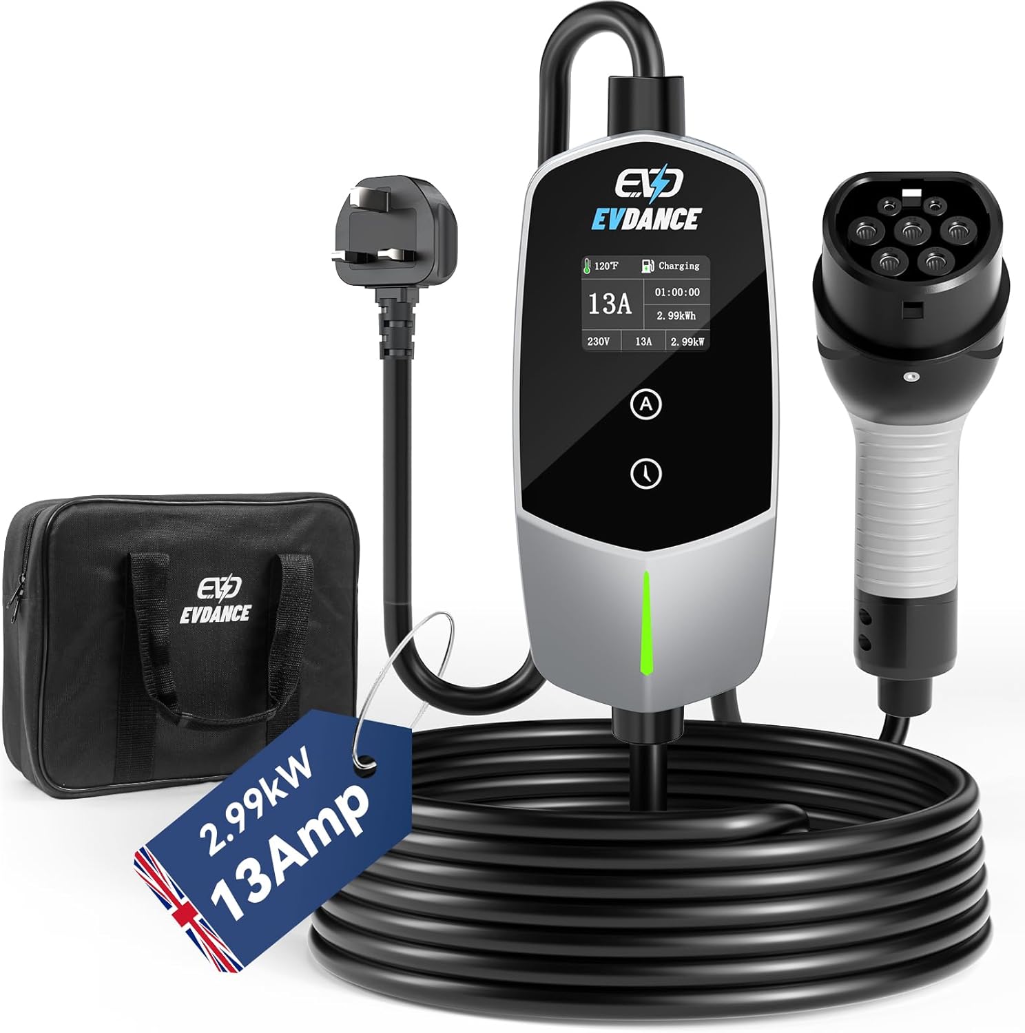 Outdoor Power Plug - Carregador Portátil EVDANCE Tipo 2 com