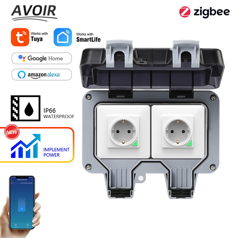 Outdoor Power Outlet Weatherproof - Avoir tuya zigbee soquetes elétricos ip66