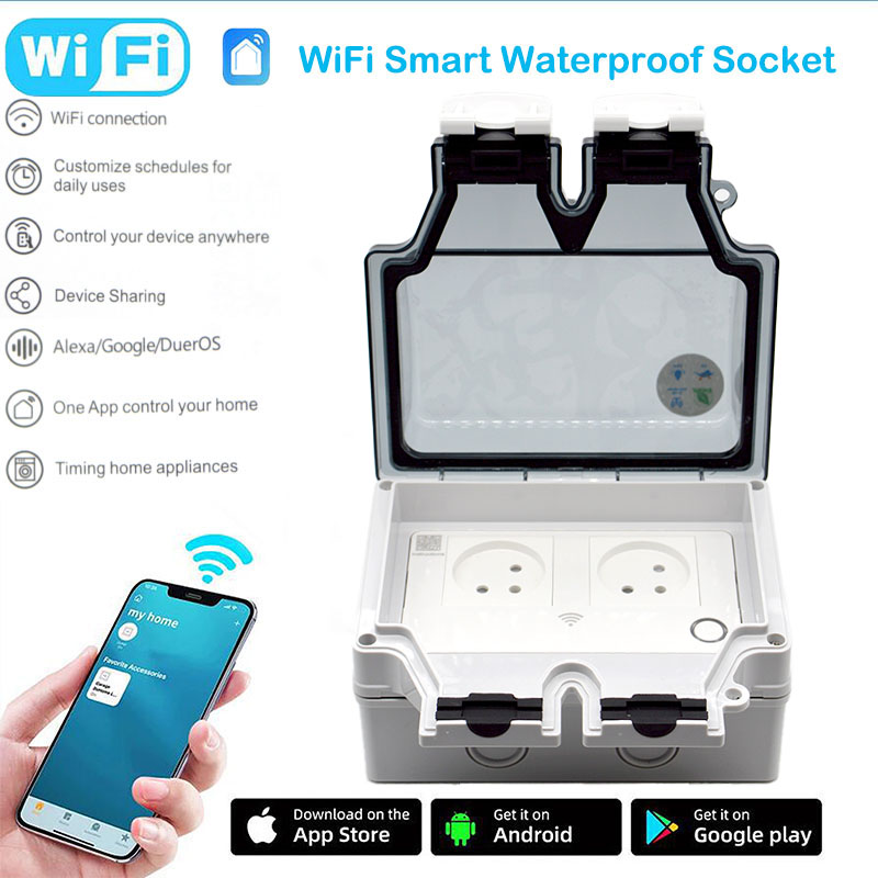 Outdoor Power Outlet Weatherproof - Tomada Inteligente 16A IP66 à Prova