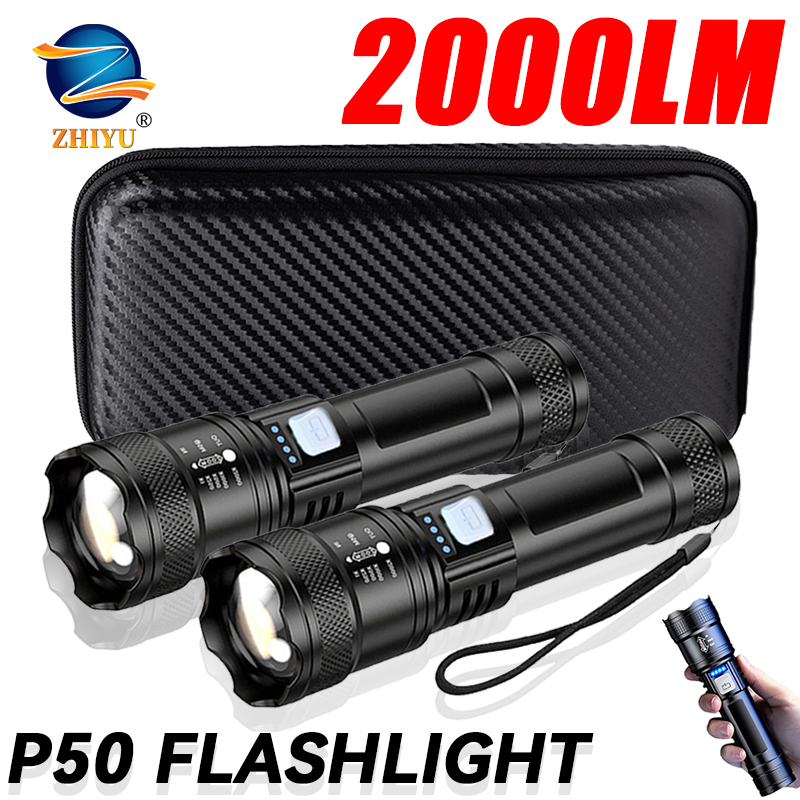 Outdoor Power Reno - Lanterna tática led 2000lm, recarregável por
