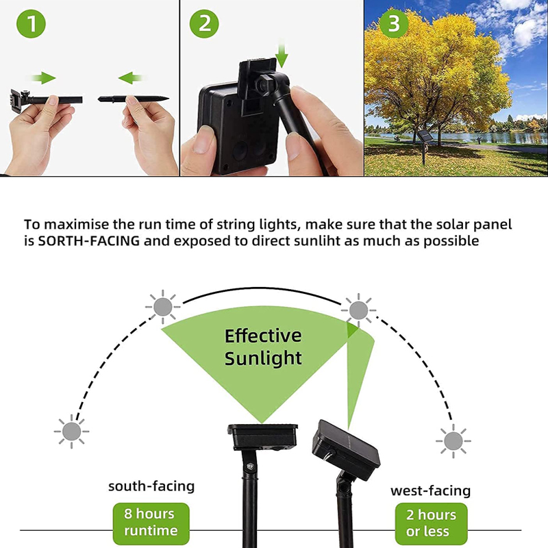 Luzes de corda LED solares ao  - Outdoor Power Outlet Solar avaliação e preço