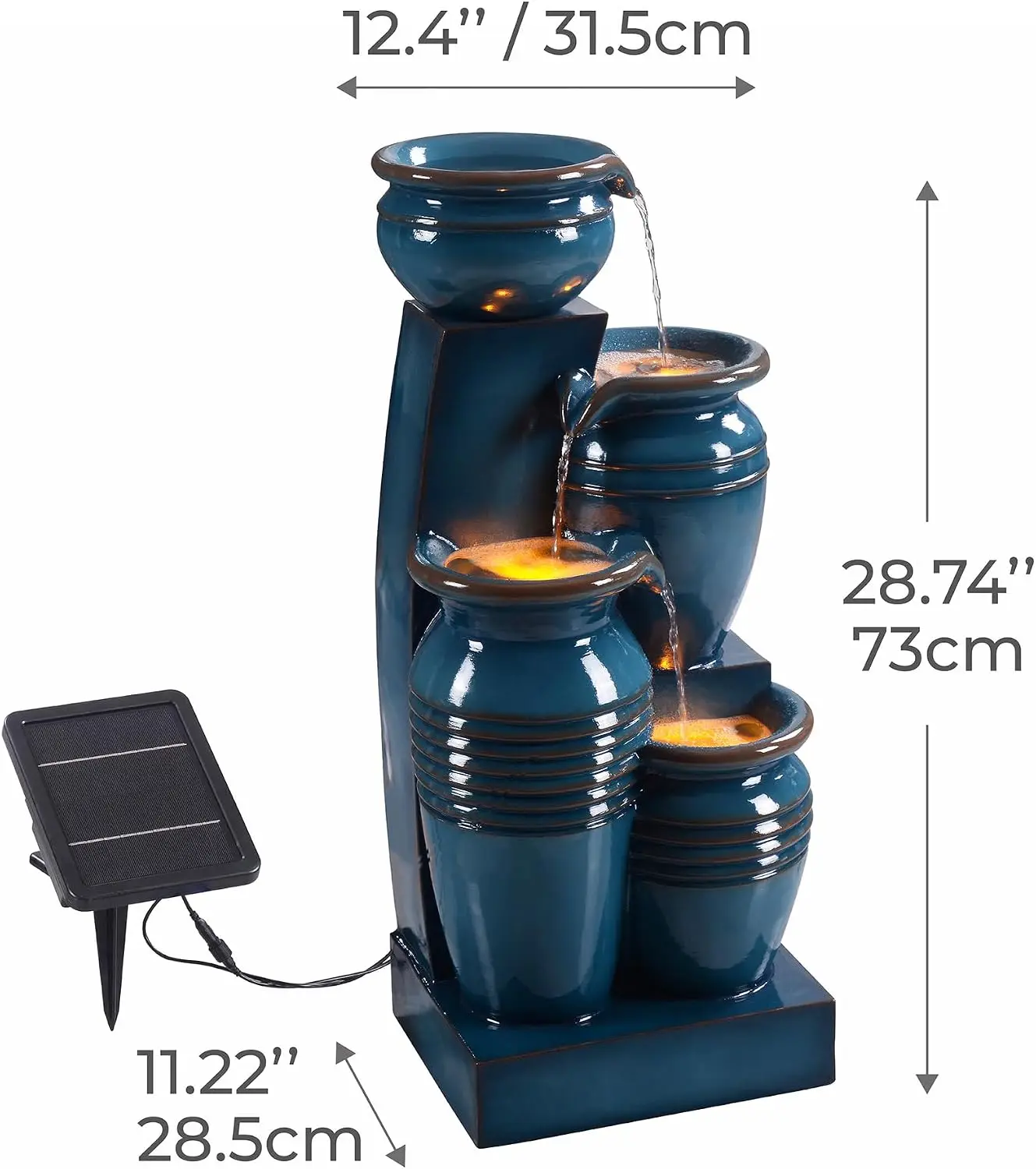 Fonte de Água Solar em Cascata - Outdoor Power Source avaliação e preço