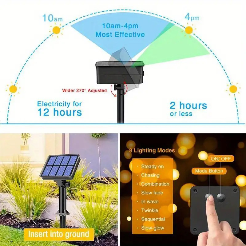 1 pçs solar led luzes da corda - Outdoor Power Outlet Solar avaliação e preço