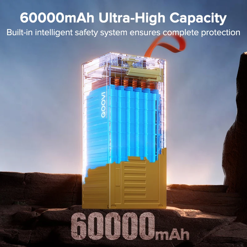 Qoovi 60000mah power bank 22.5 - Outdoor Usb Power Outlet avaliação e preço